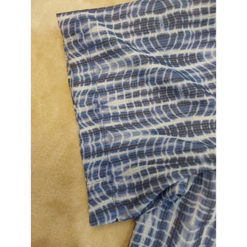 Tommy Bahama IslandZone Shirt Mens Large Blue Geometric Button Up Stretch Casual - Picture 6 of 14